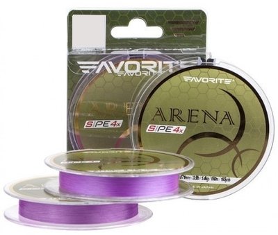 Шнур Favorite Arena PE 4x 100m (purple) #0.175/0.071mm 3.5lb/1.4kg 1693.11.00 фото