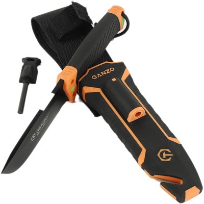 Нож Ganzo G8012V2-OR оранжевый (G8012V2-OR) с паракордом G8012V2-OR фото